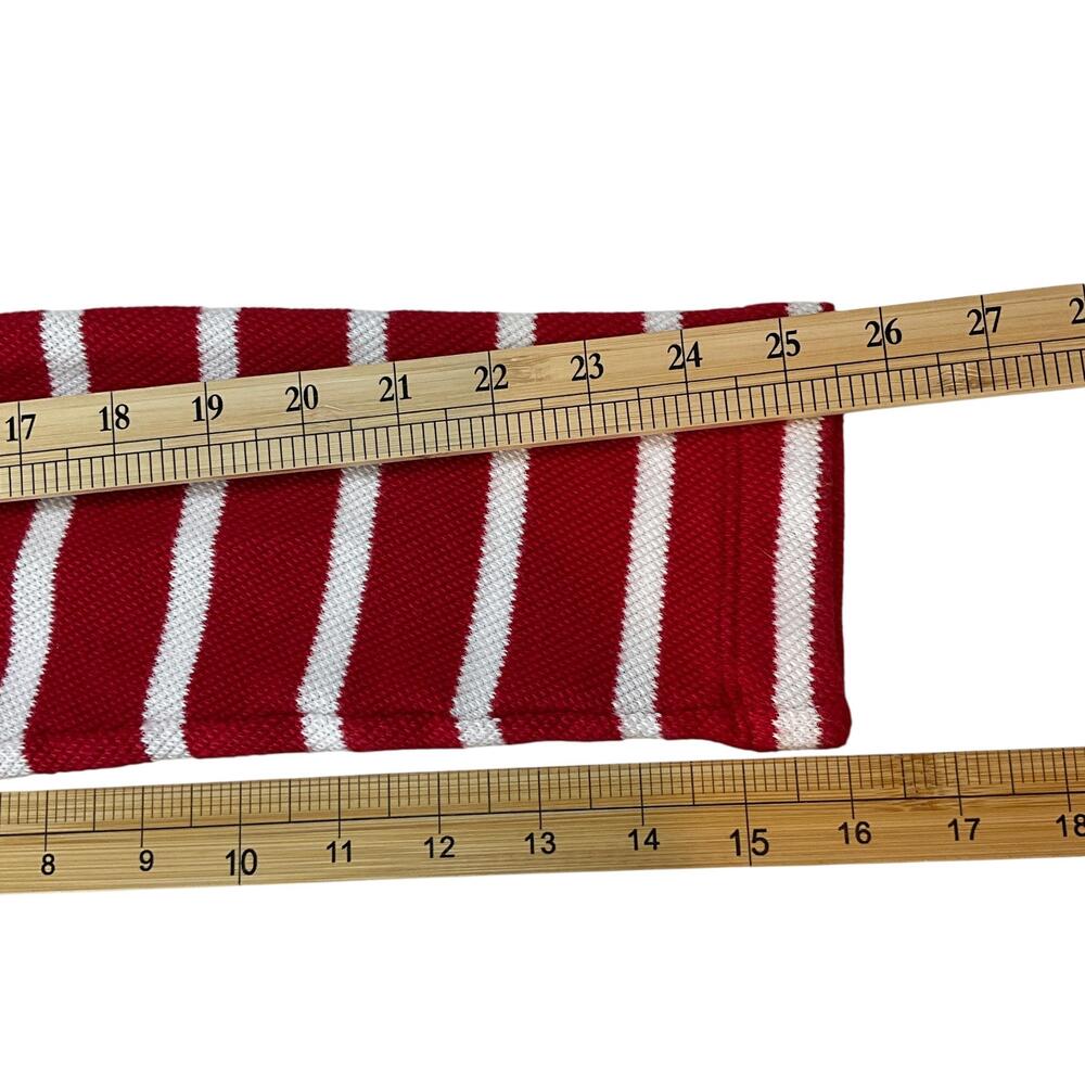Talbots Beach Terry Hoodie Luna Womens Medium Red White Striped Cotton - Picture 11 of 13